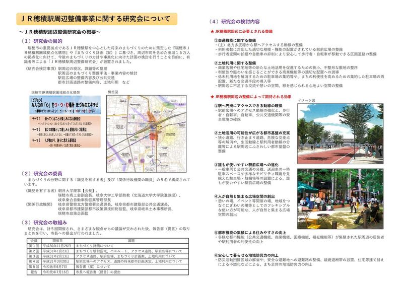 JR穂積駅周辺整備研究会 報告書(提言)【概要版】
