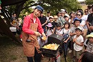 焼きそば実演のようす 焼きそば実演のようす