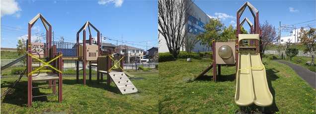 木製遊具使用停止